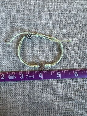 Mint Green Braided Peace Charm Bracelet
